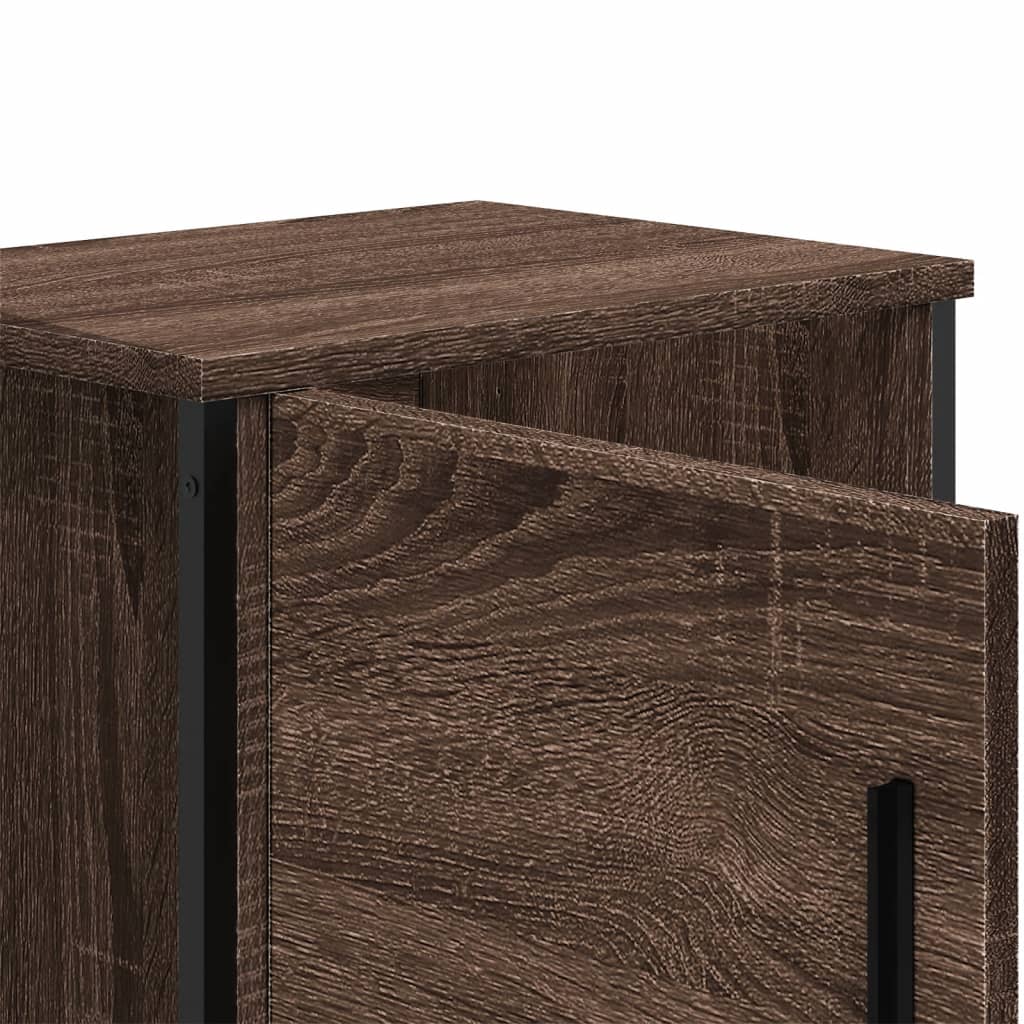 Table de chevet aspect chêne marron 40x30x40 cm en bois