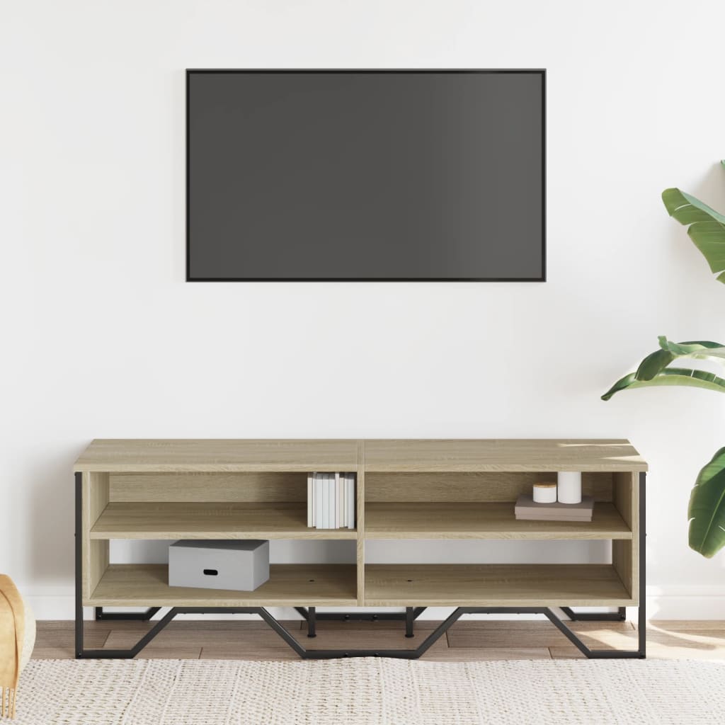 Meuble TV chêne Sonoma 122x34x41 cm matériau bois