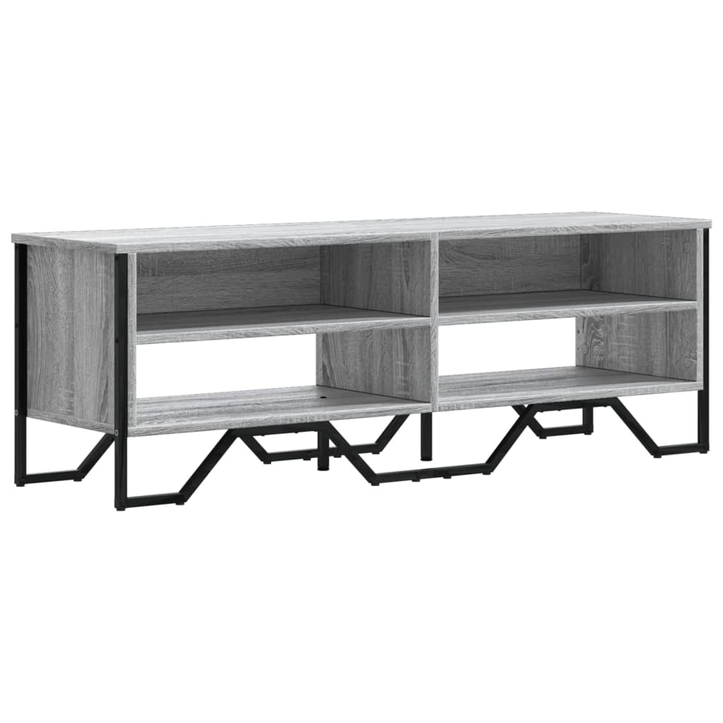 TV Cabinet Gray Sonoma 122x34x41 cm Wood Material