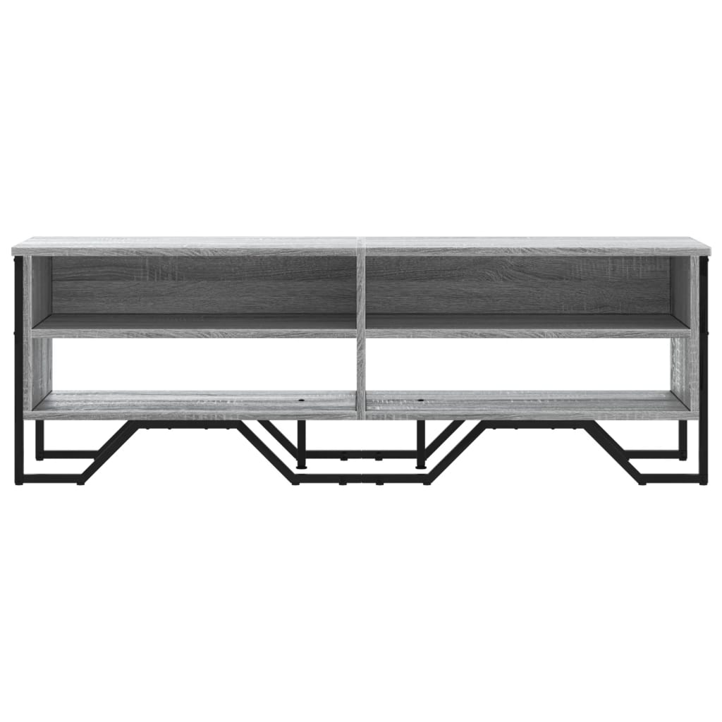 TV Cabinet Gray Sonoma 122x34x41 cm Wood Material