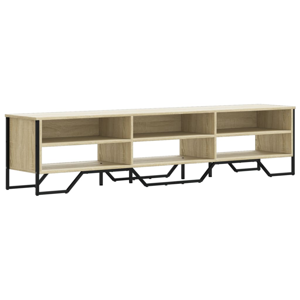 Meuble TV chêne Sonoma 180x34x41 cm matériau bois
