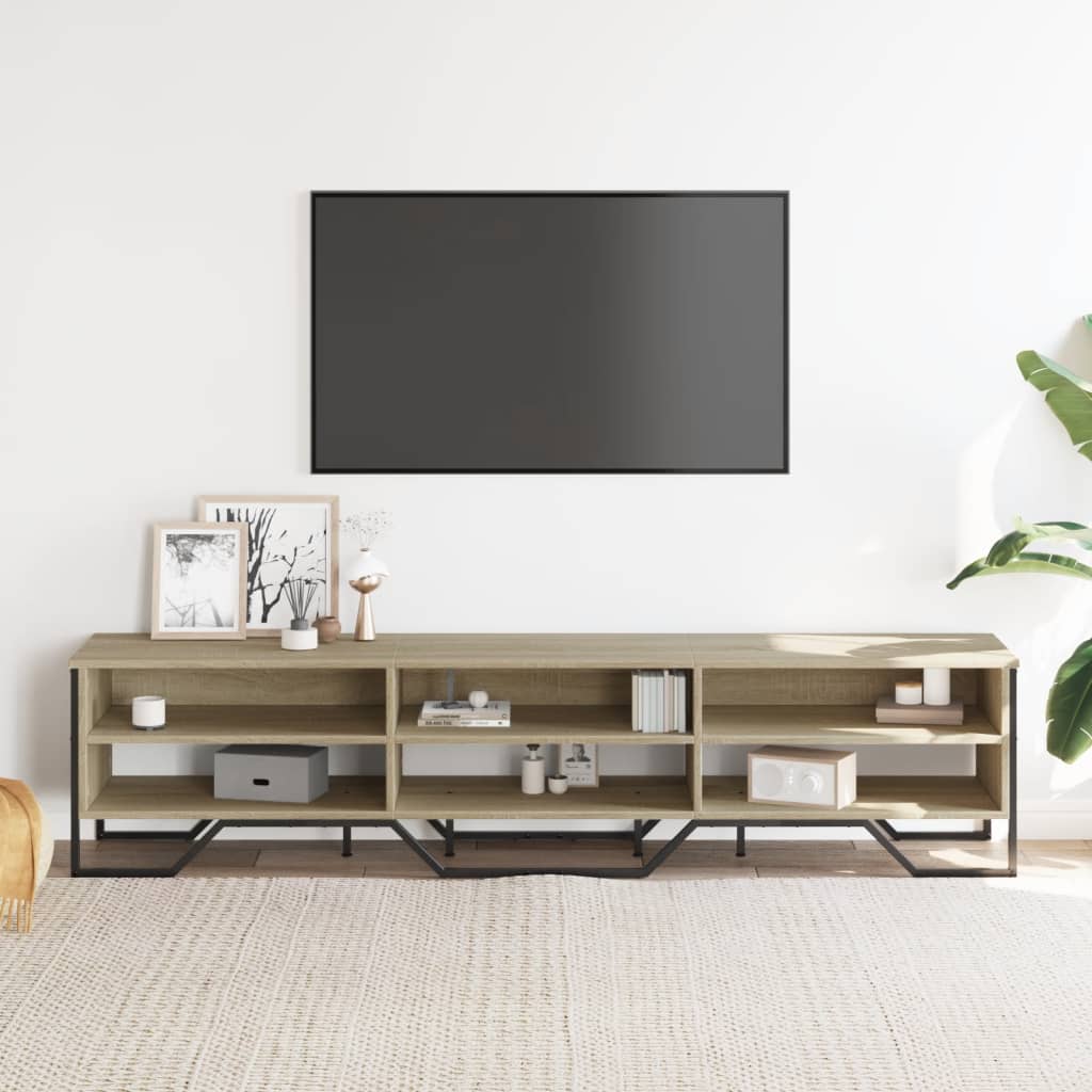 Meuble TV chêne Sonoma 180x34x41 cm matériau bois