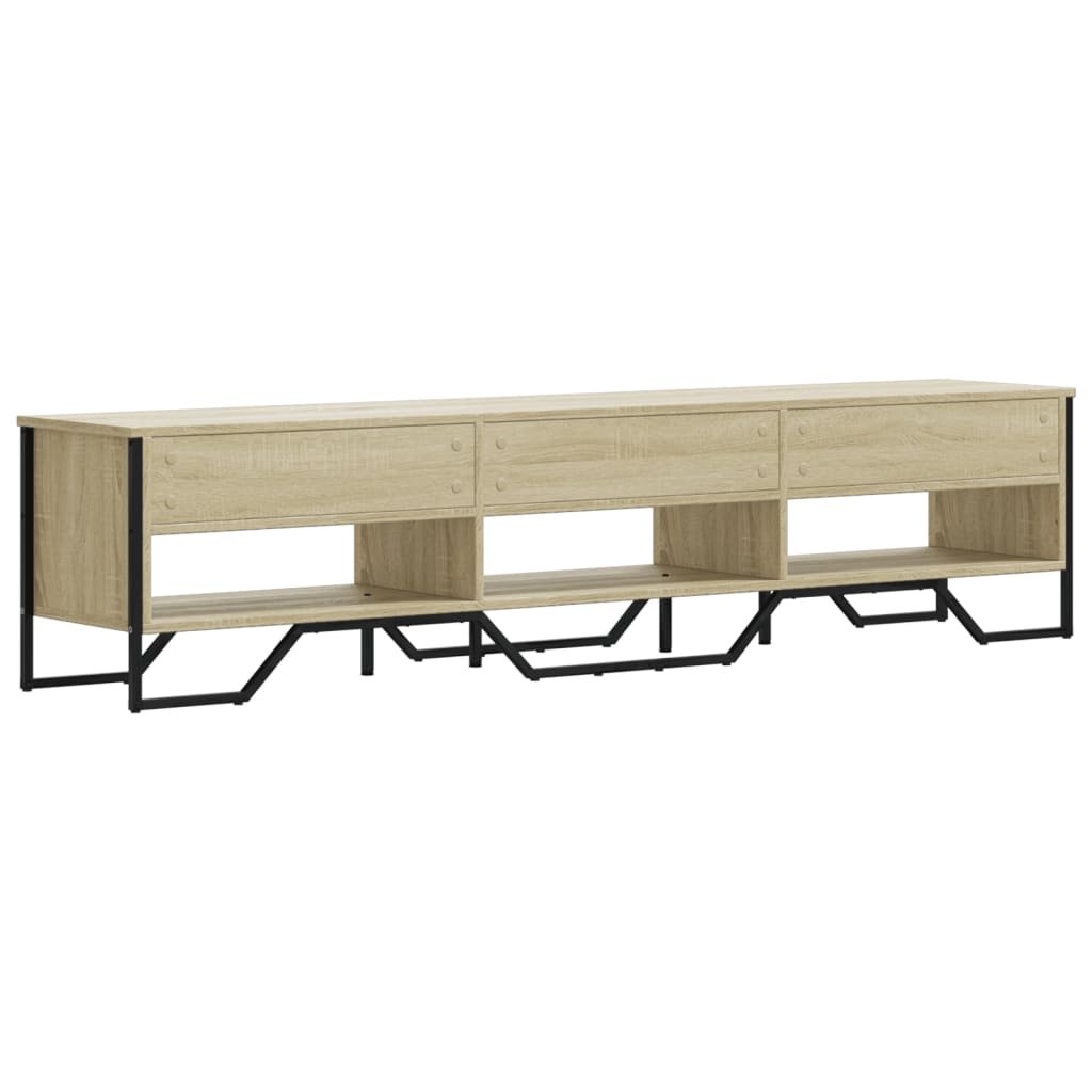Meuble TV chêne Sonoma 180x34x41 cm matériau bois