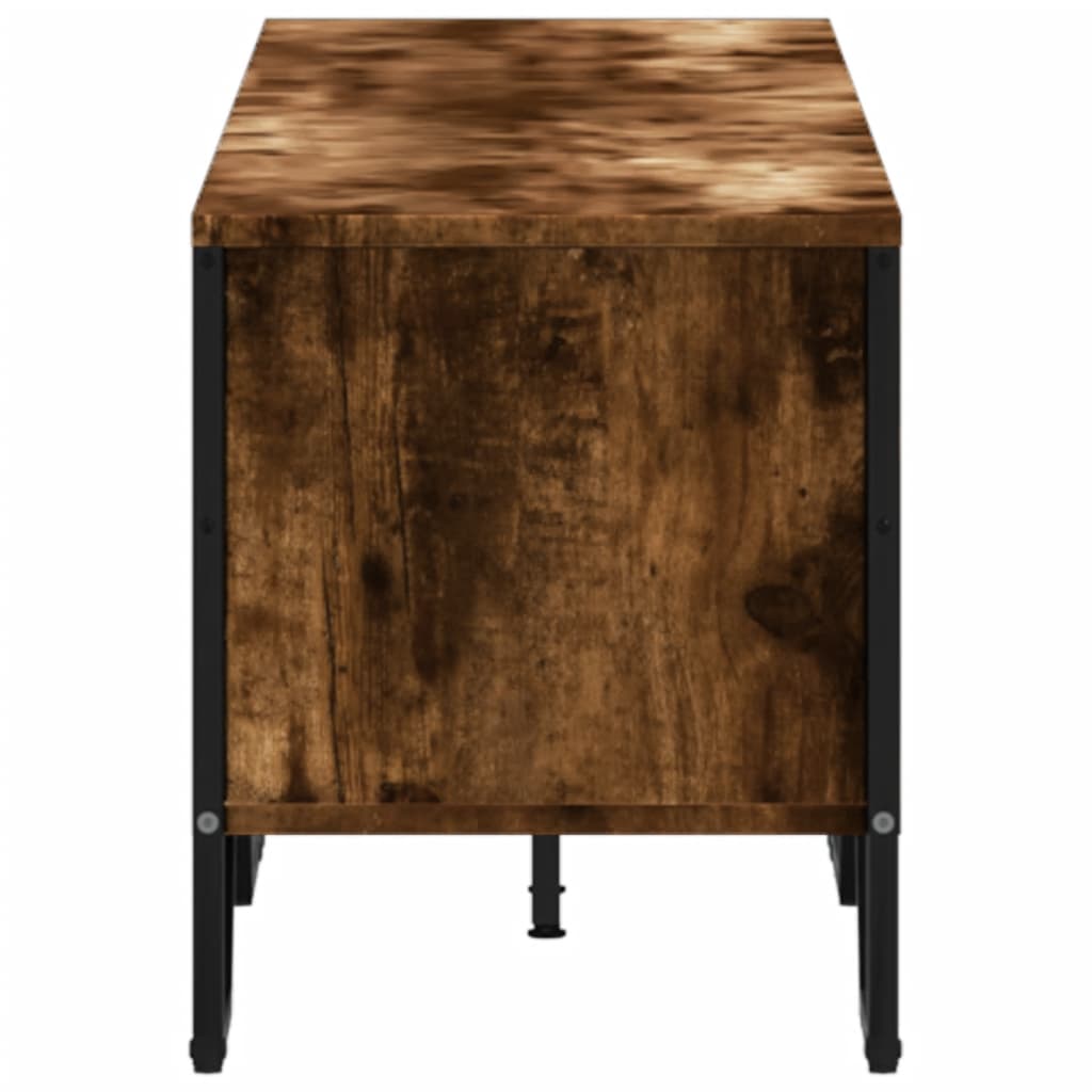 Meuble TV chêne fumé 180x34x41 cm matériau bois
