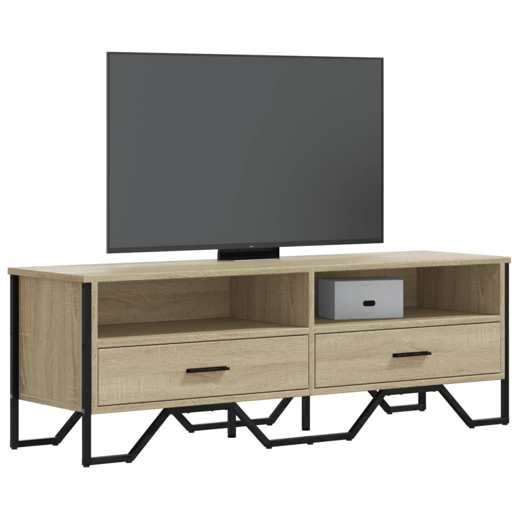 Meuble TV chêne Sonoma 122x34x41 cm matériau bois