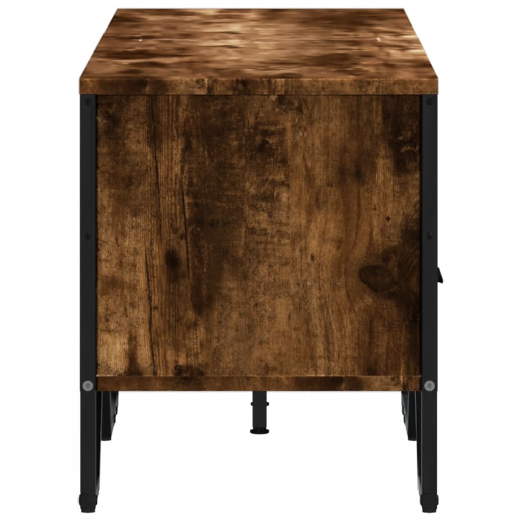 Meuble TV chêne fumé 122x34x41 cm matériau bois