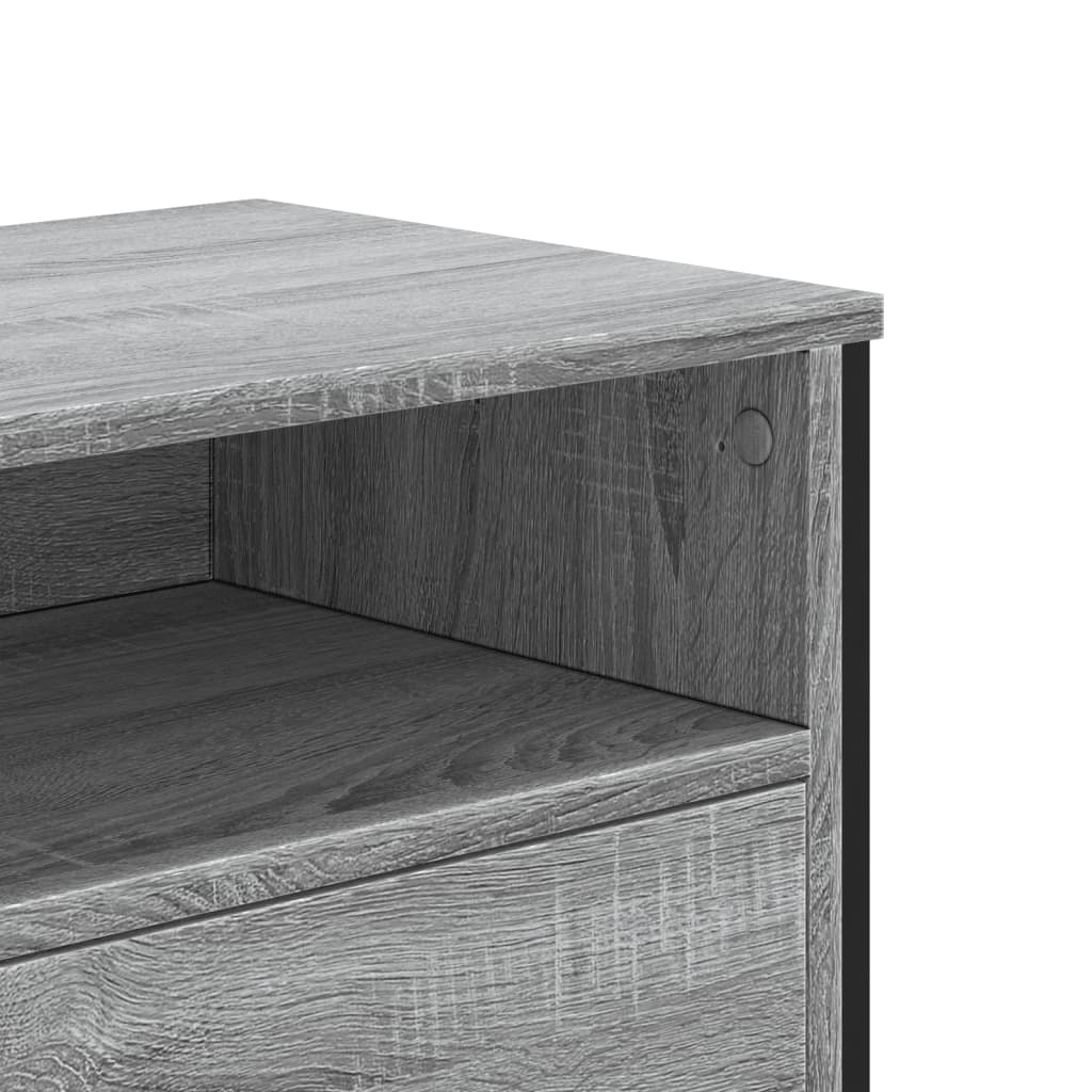 TV Cabinet Gray Sonoma 122x34x41 cm Wood Material