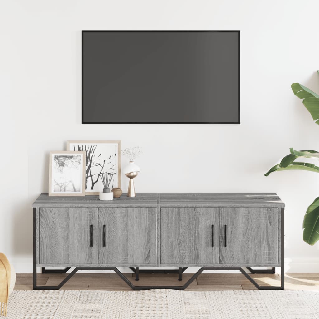 Meuble TV gris Sonoma 122x34x41 cm en bois