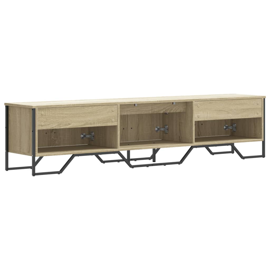 Meuble TV chêne Sonoma 180x34x41 cm matériau bois