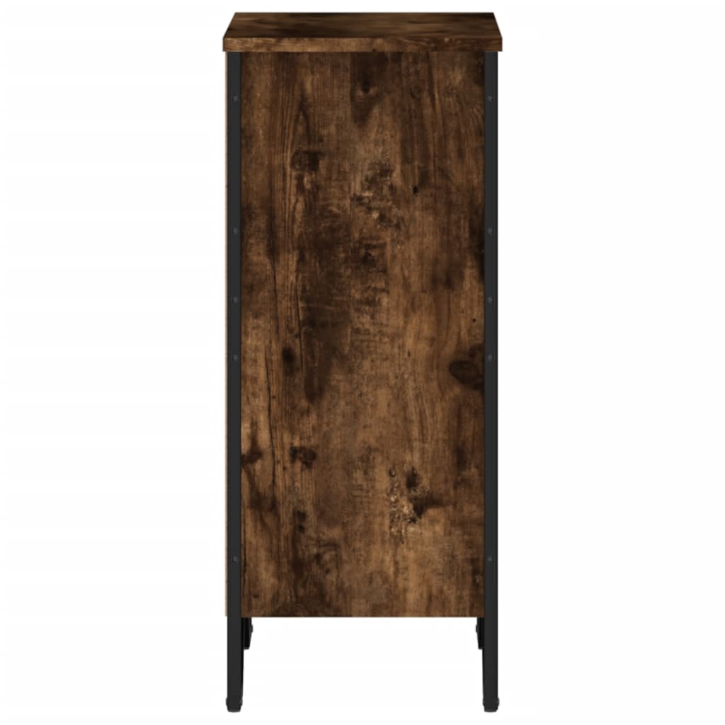 Bookshelf Smoked Oak 50x31x74.5 cm Wood Material