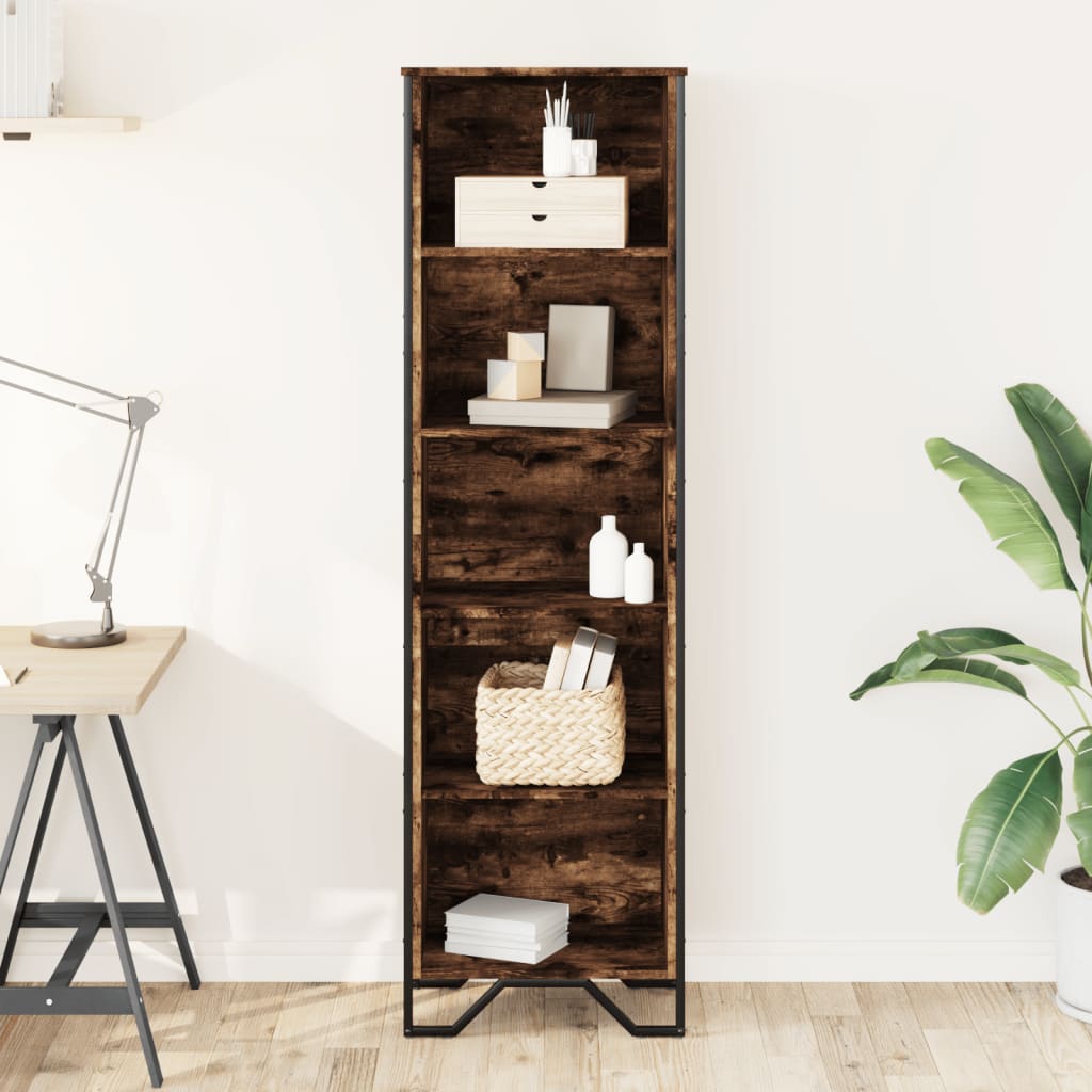 Bookshelf Smoked Oak 50x31x169 cm Wood Material