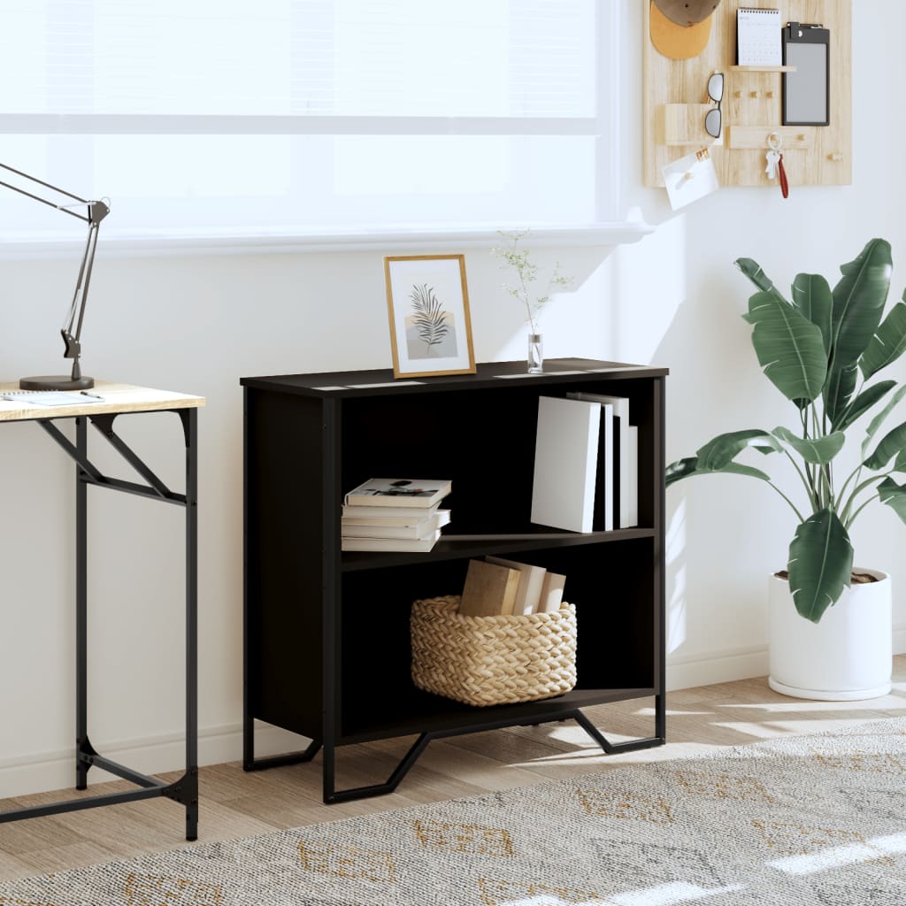 Bookshelf Black 80x31x74.5 cm Wood Material