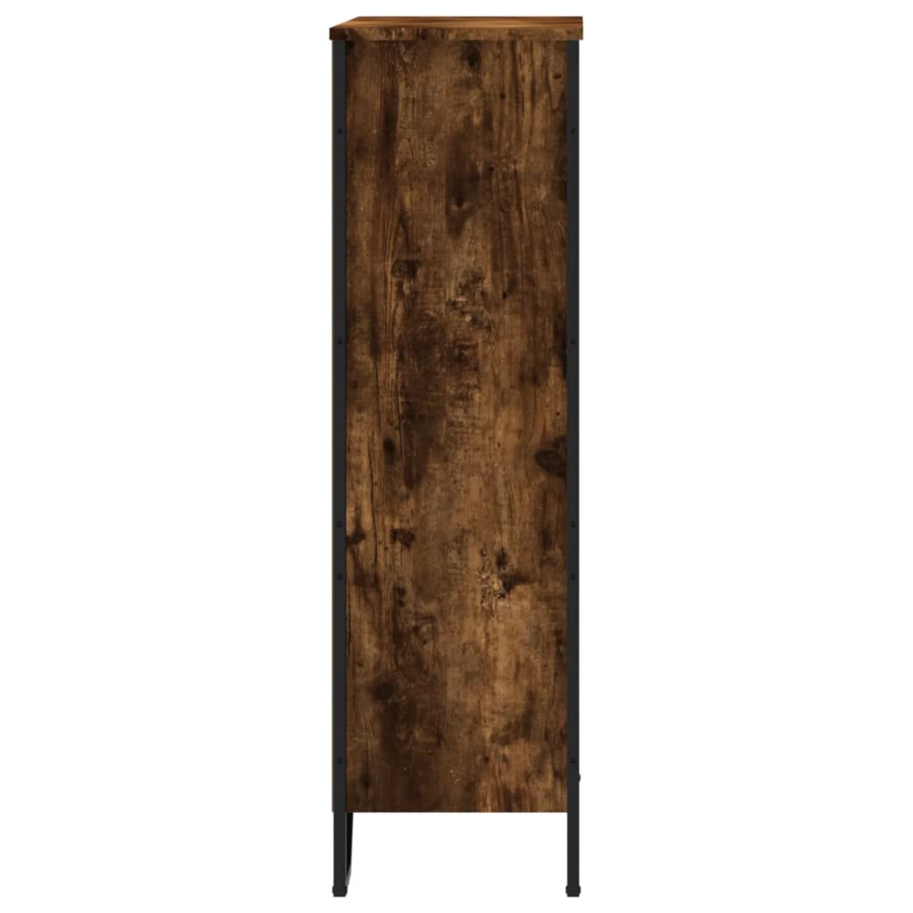 Bookshelf Smoked Oak 80x31x106 cm Wood Material