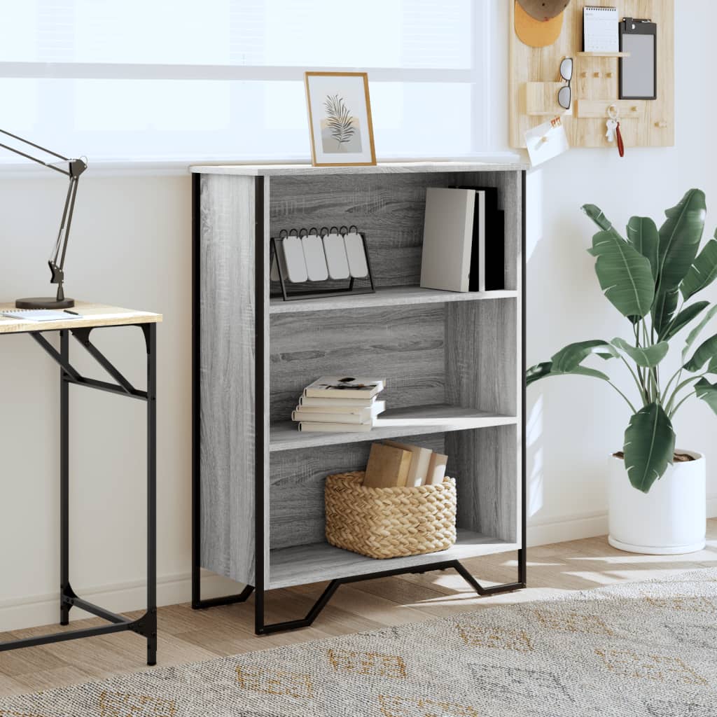 Bookshelf Gray Sonoma 80x31x106 cm Wood Material