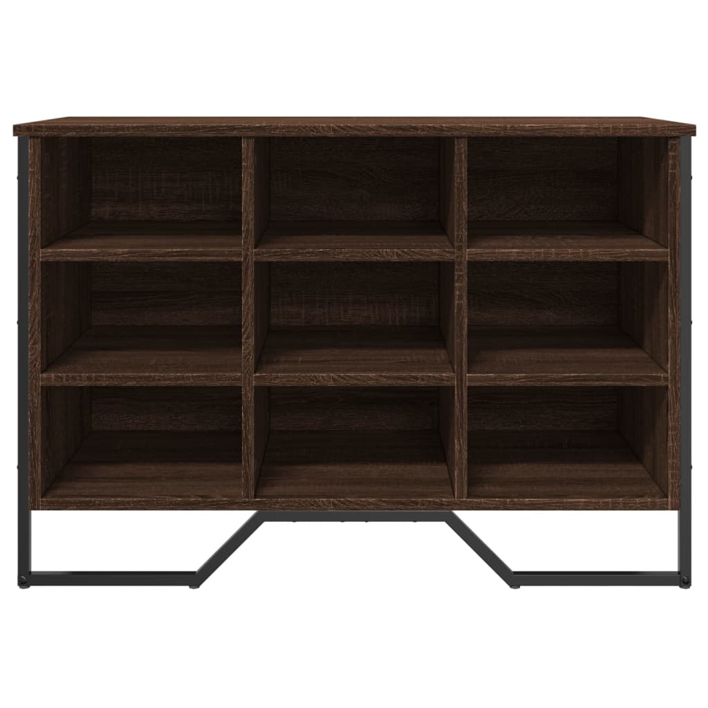 Étagère à chaussures aspect chêne marron 90x38x61,5 cm en bois