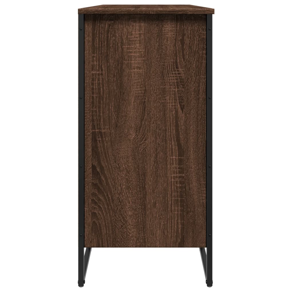 Étagère à chaussures aspect chêne marron 80x38x78 cm en bois