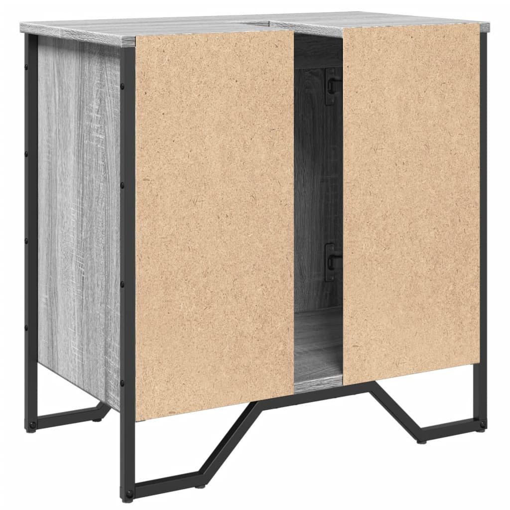 Meuble vasque Sonoma gris 60x35x60 cm en bois