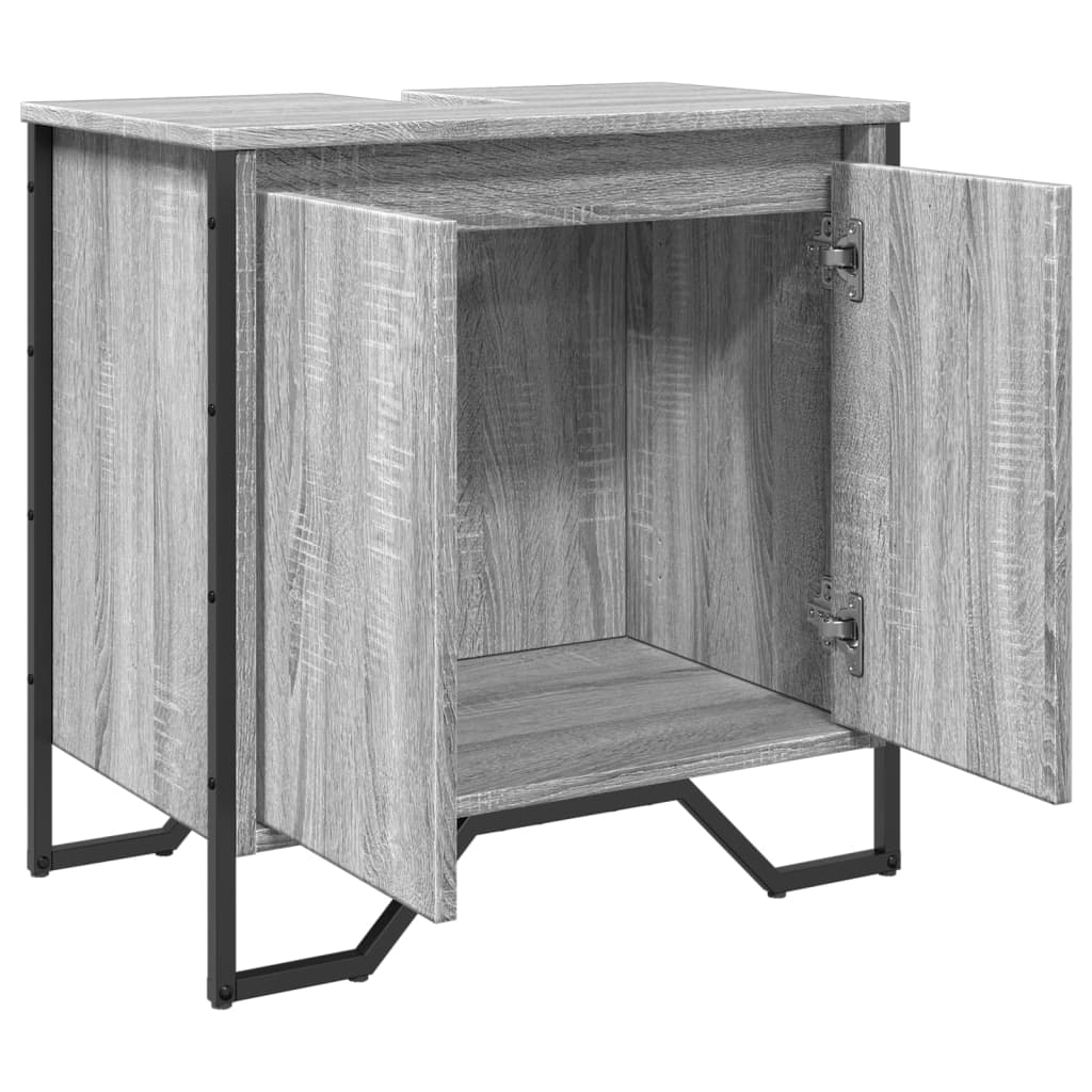 Meuble vasque Sonoma gris 60x35x60 cm en bois