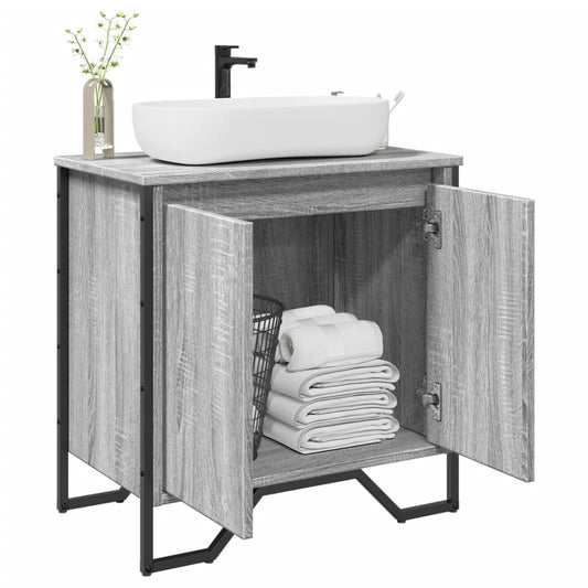 Meuble vasque Sonoma gris 60x35x60 cm en bois