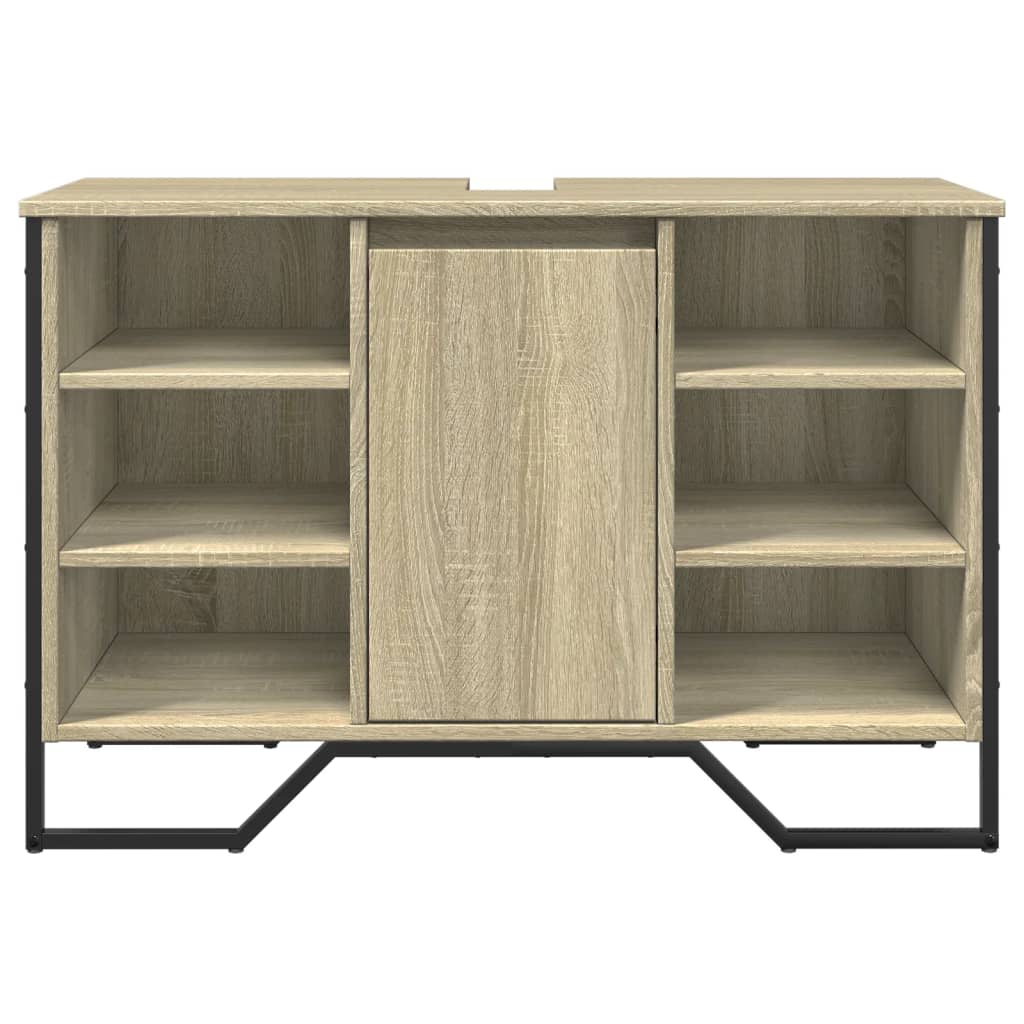 Meuble vasque chêne Sonoma 91x35x60 cm matériau bois