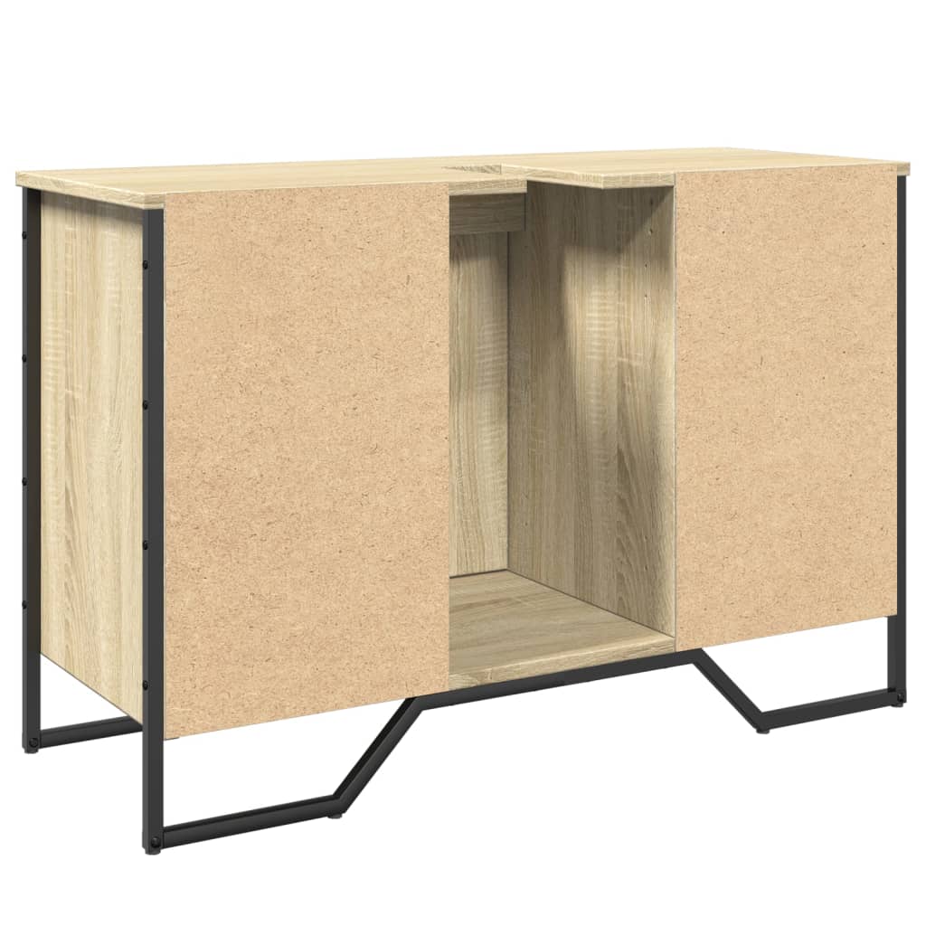 Waschbeckenunterschrank Sonoma-Eiche 91x35x60 cm Holzwerkstoff