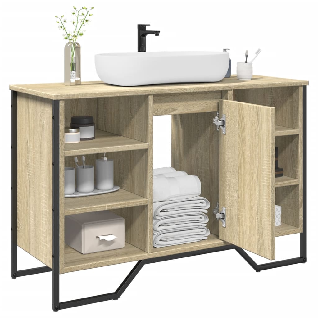 Meuble vasque chêne Sonoma 91x35x60 cm matériau bois