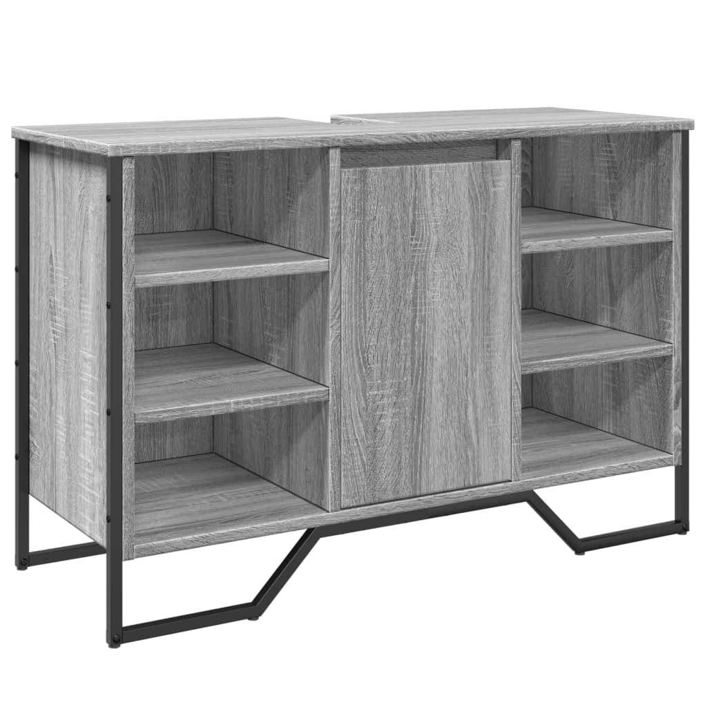 Meuble vasque Sonoma gris 91x35x60 cm en bois