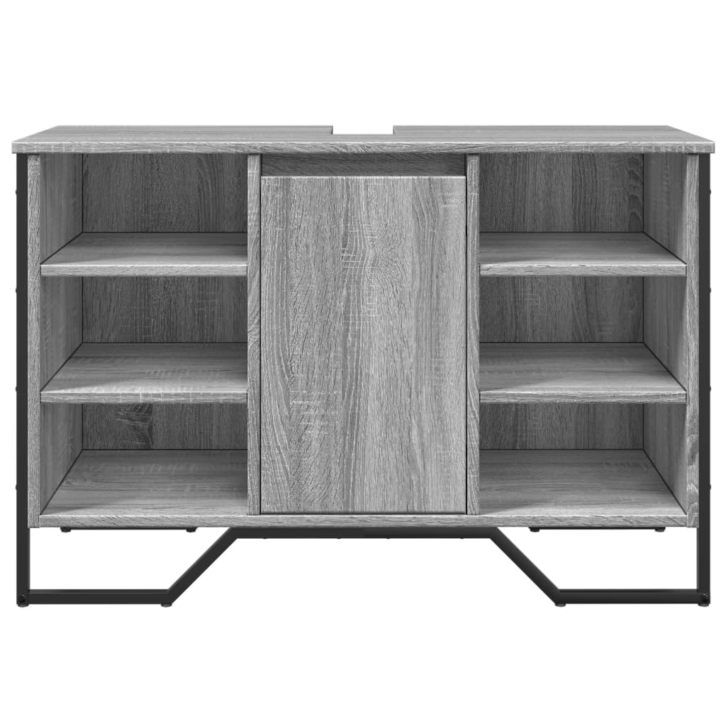 Meuble vasque Sonoma gris 91x35x60 cm en bois