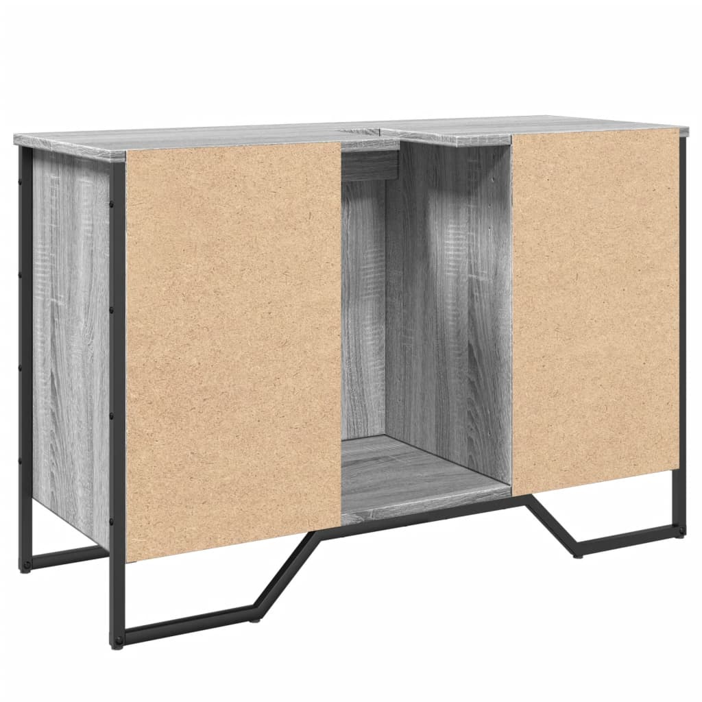 Meuble vasque Sonoma gris 91x35x60 cm en bois