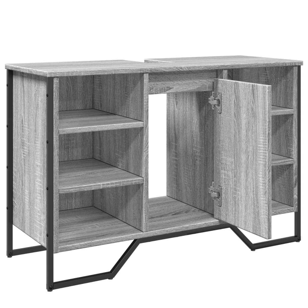 Meuble vasque Sonoma gris 91x35x60 cm en bois