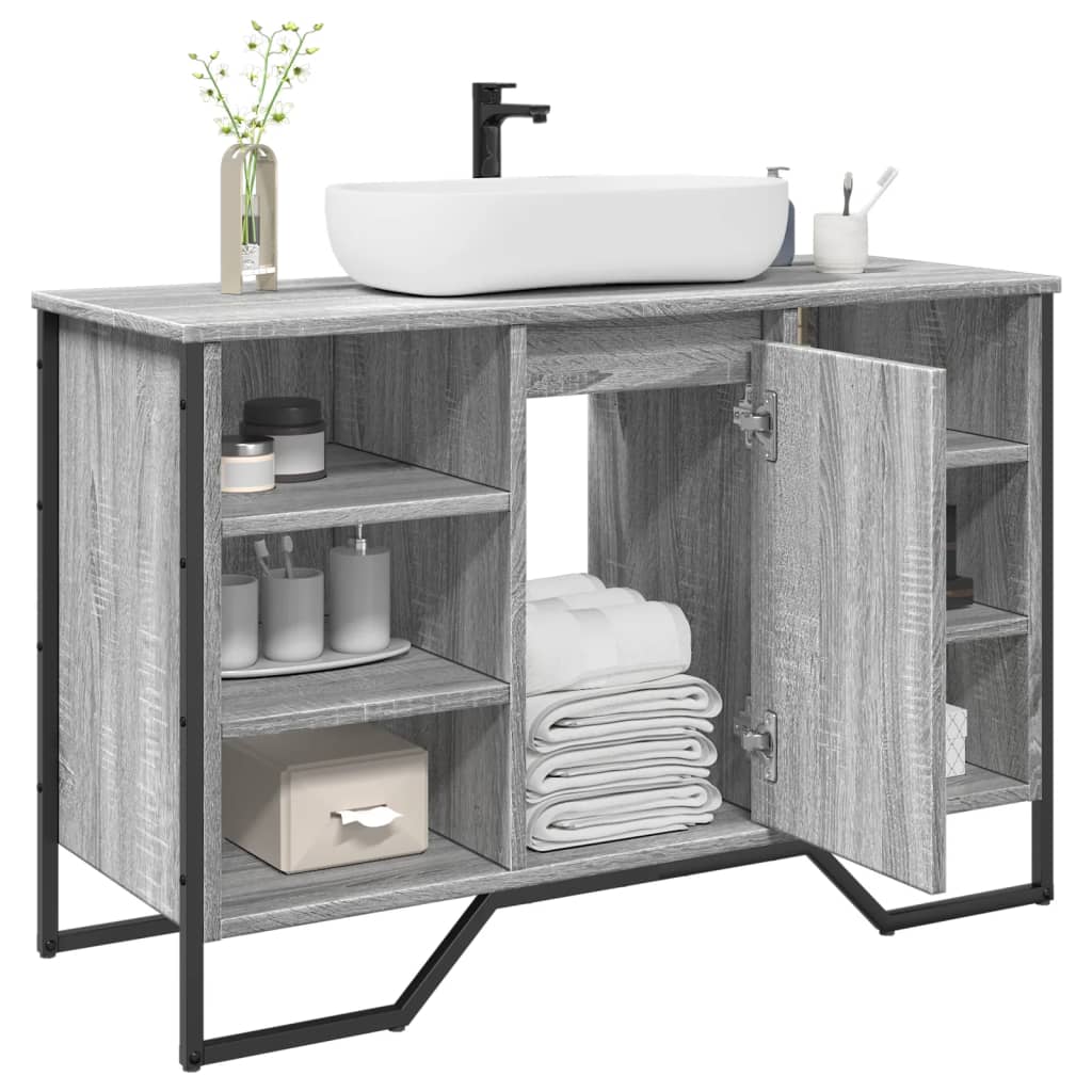 Meuble vasque Sonoma gris 91x35x60 cm en bois