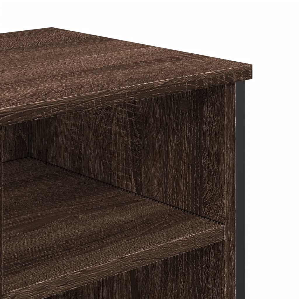 Meuble vasque aspect chêne marron 91x35x60 cm