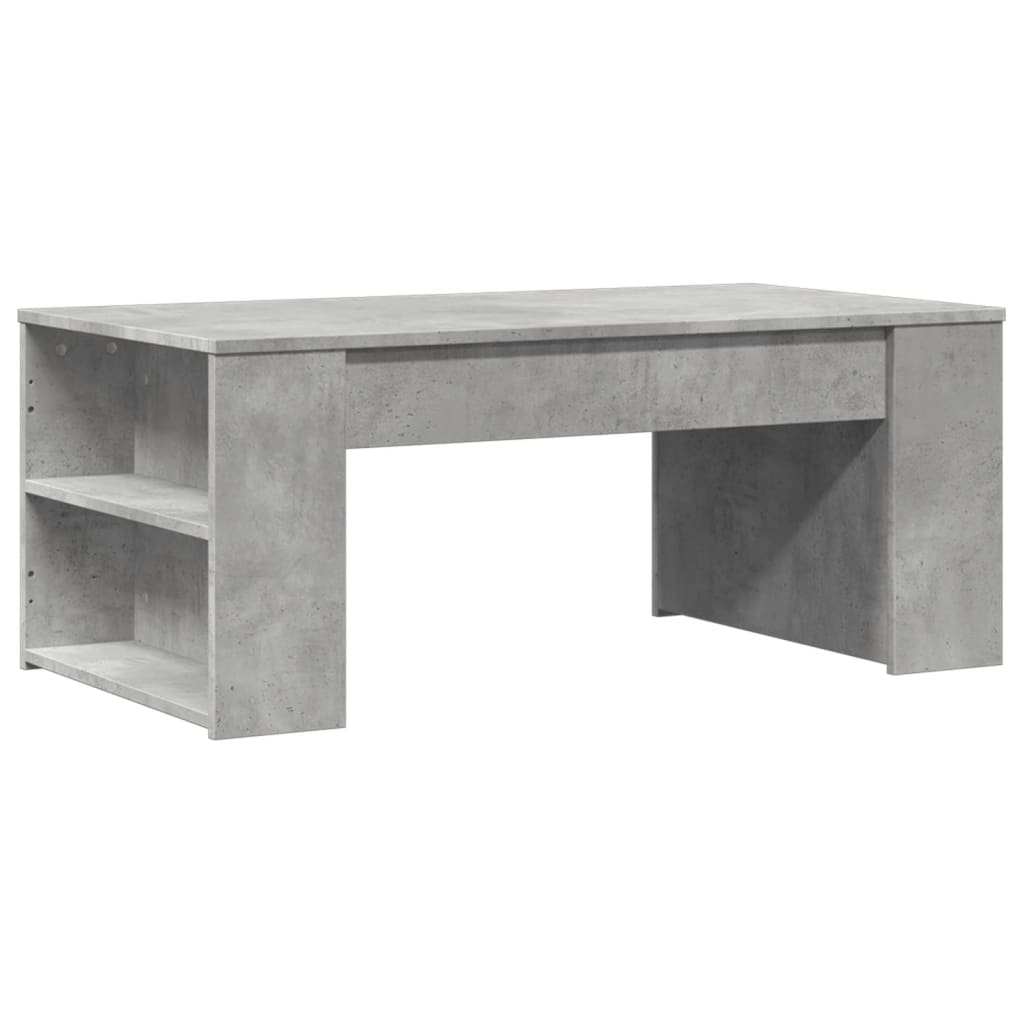 Table basse gris béton 102x55x42 cm en bois