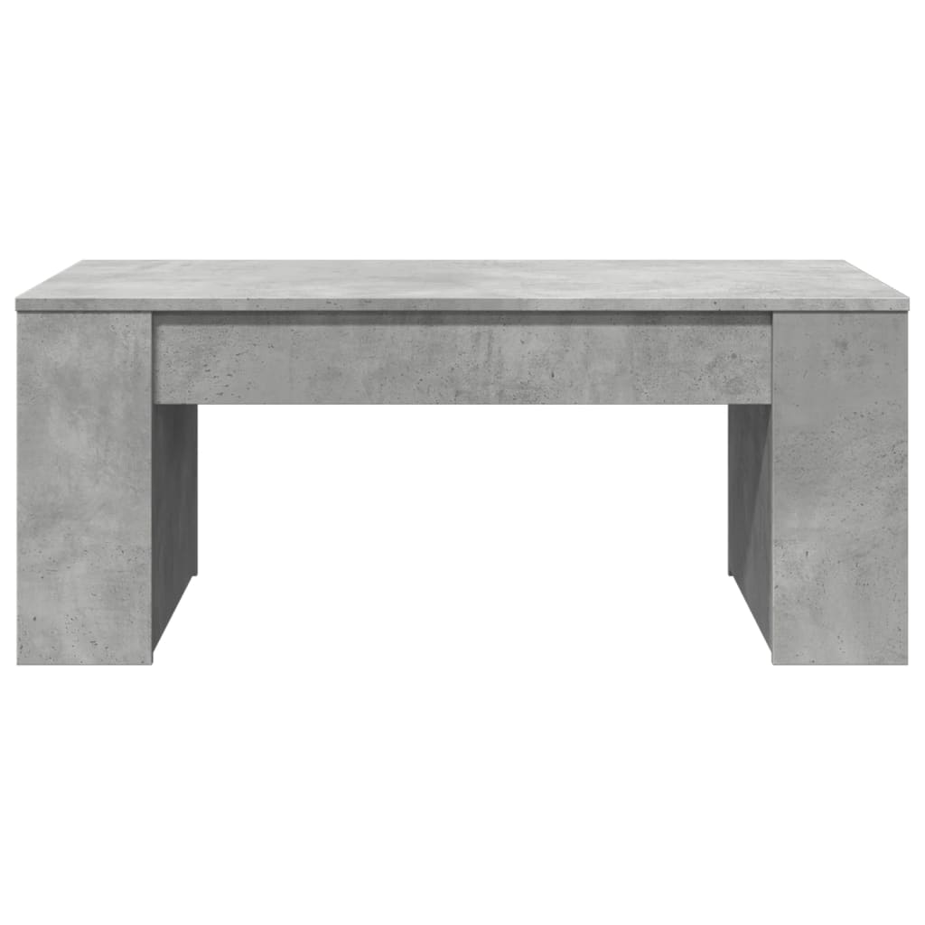 Table basse gris béton 102x55x42 cm en bois