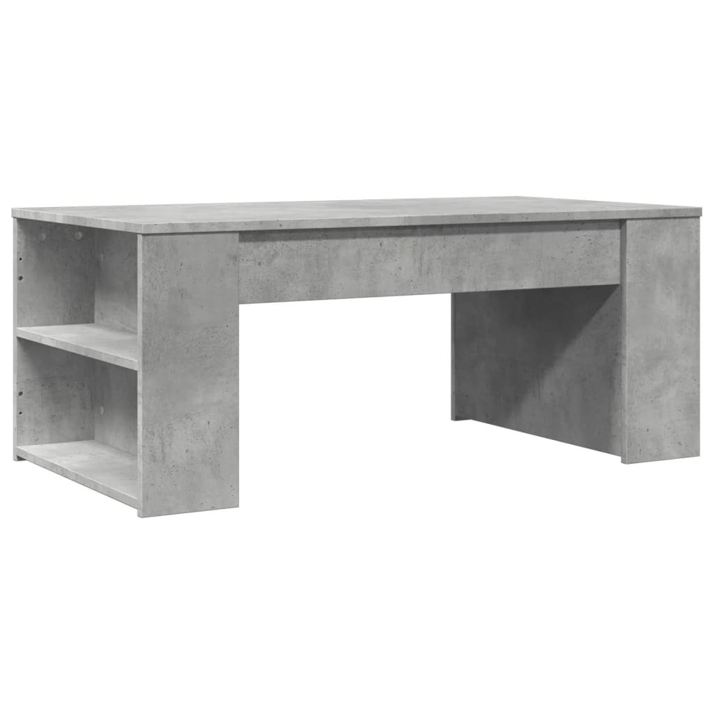 Table basse gris béton 102x55x42 cm en bois