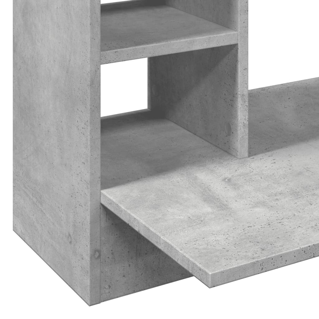 Bureau mural gris béton 105x48x75 cm en bois