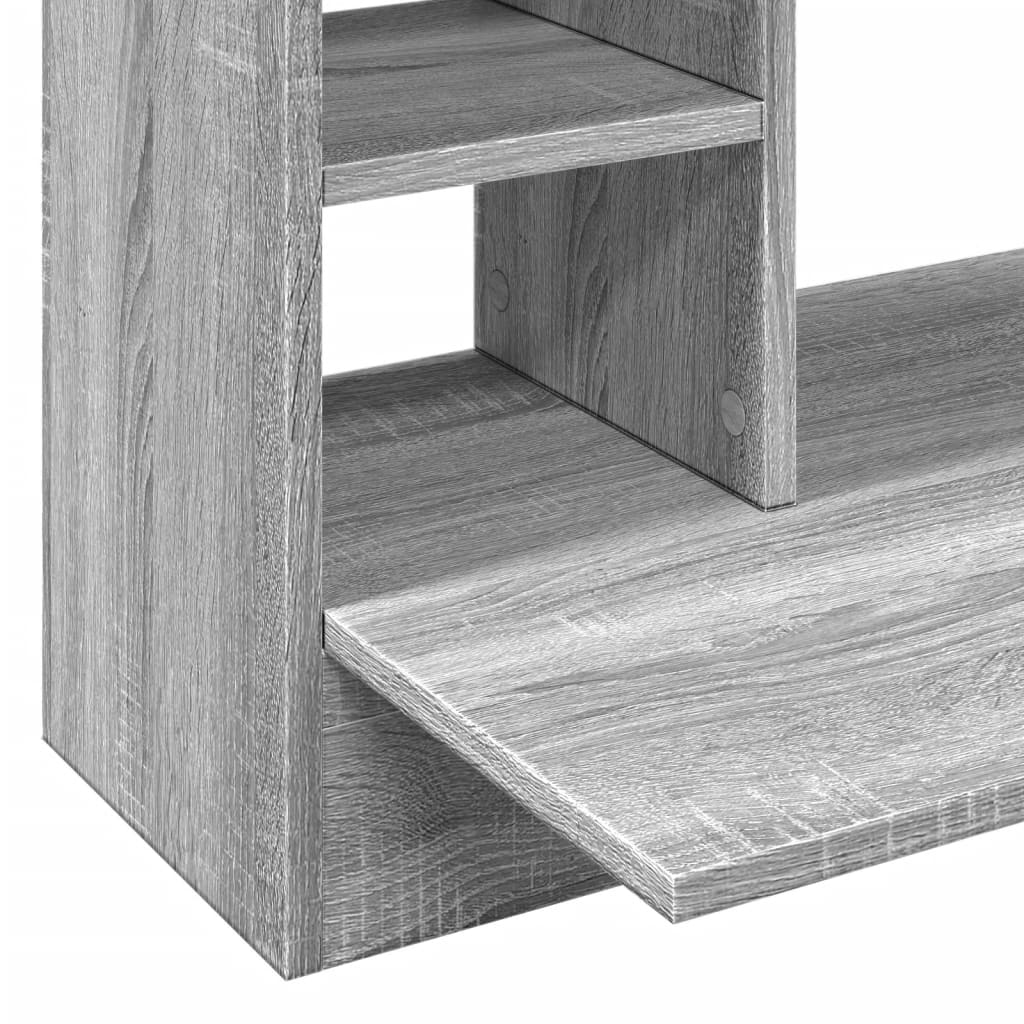 Bureau mural gris Sonoma 105x48x75 cm matière bois