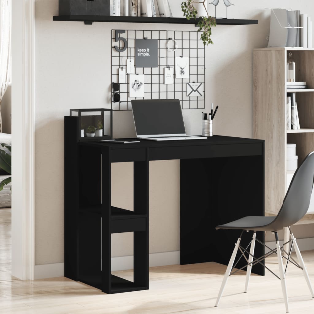 Bureau noir 103,5x56,5x94 cm en bois