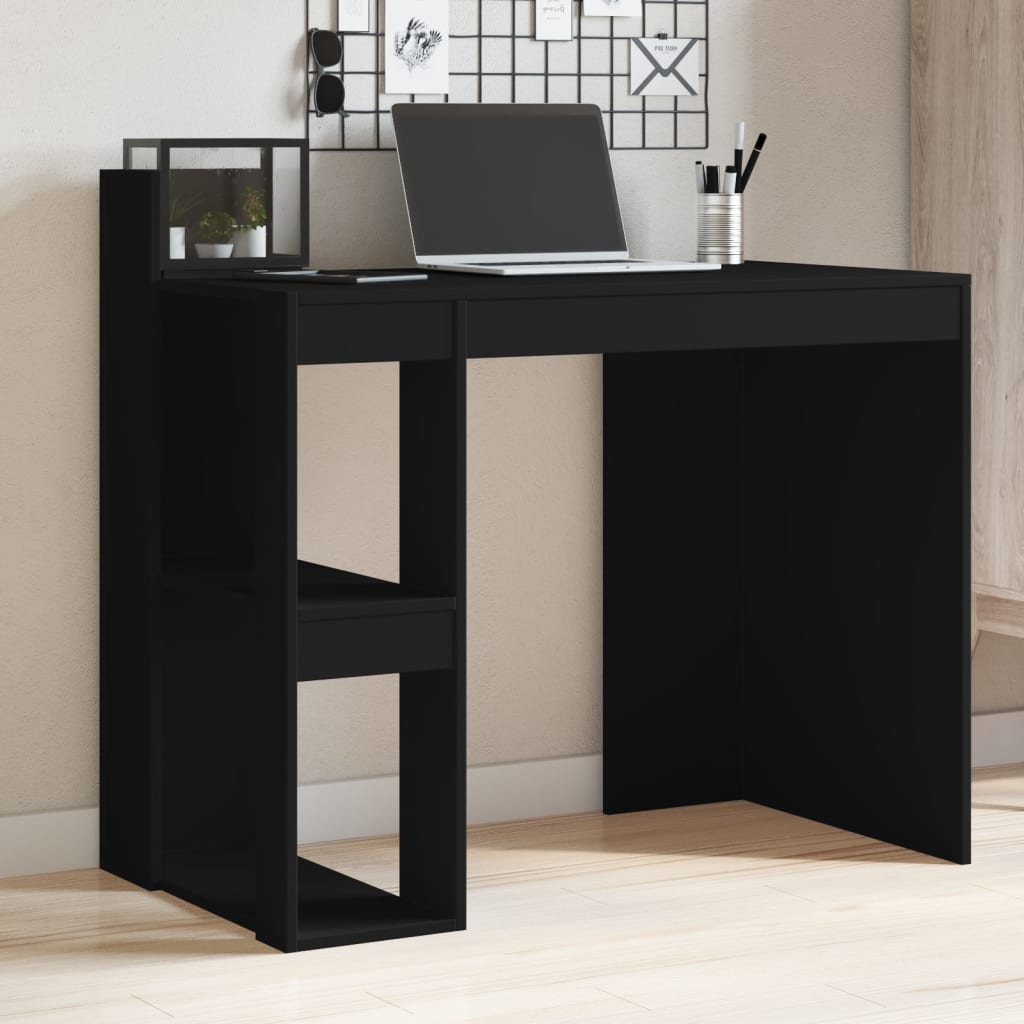 Bureau noir 103,5x56,5x94 cm en bois