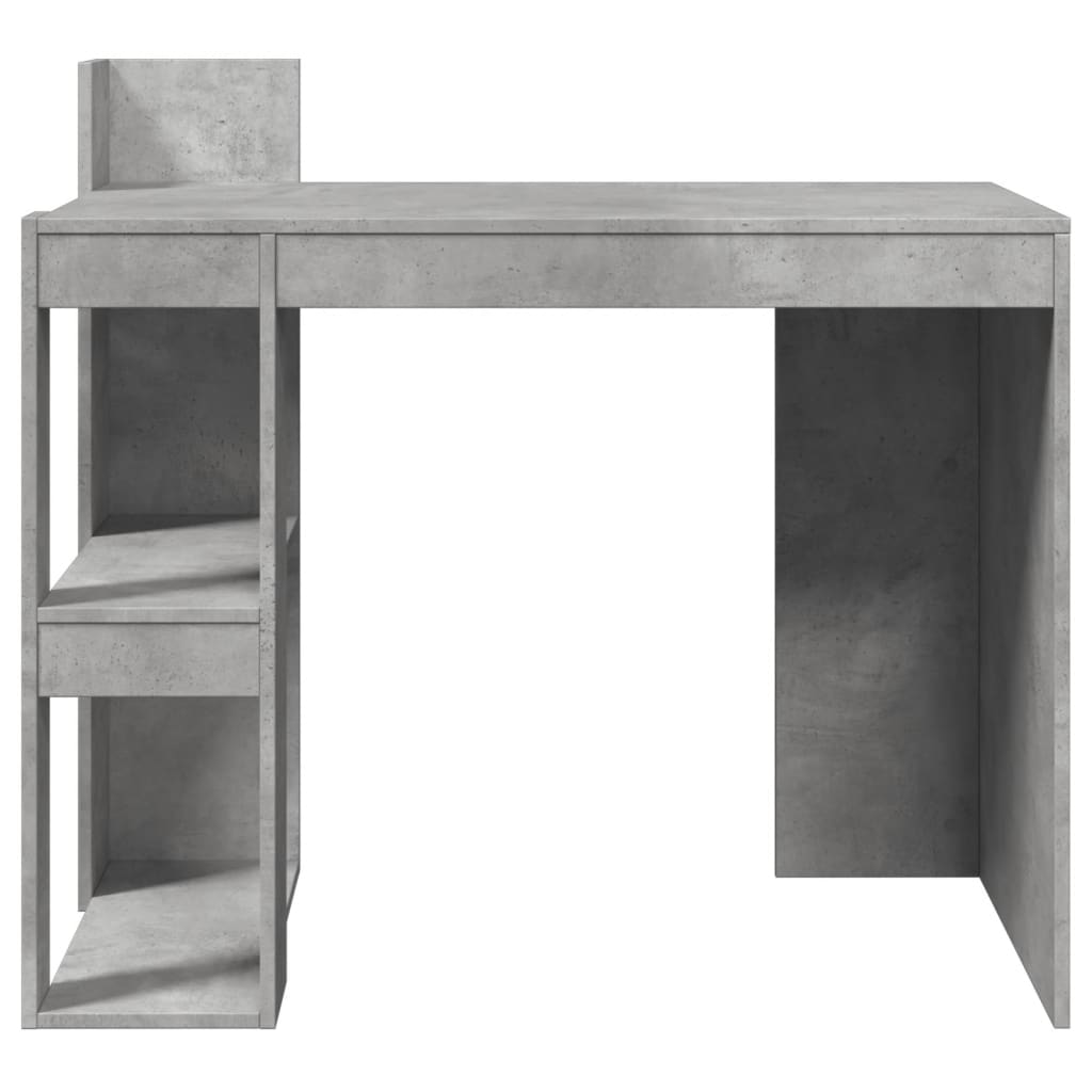 Bureau gris béton 103,5x56,5x94 cm en bois