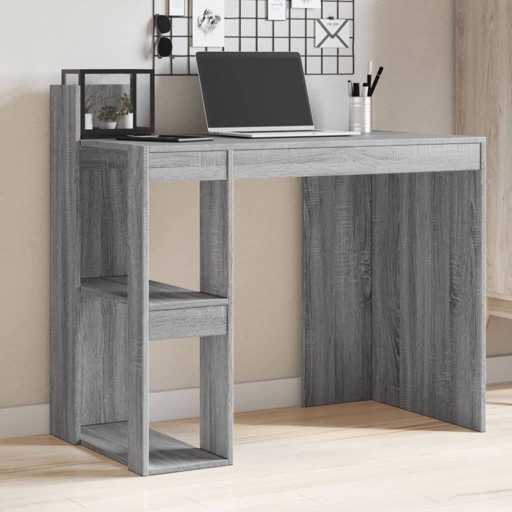 Bureau Sonoma gris 103,5x56,5x94 cm matériau bois