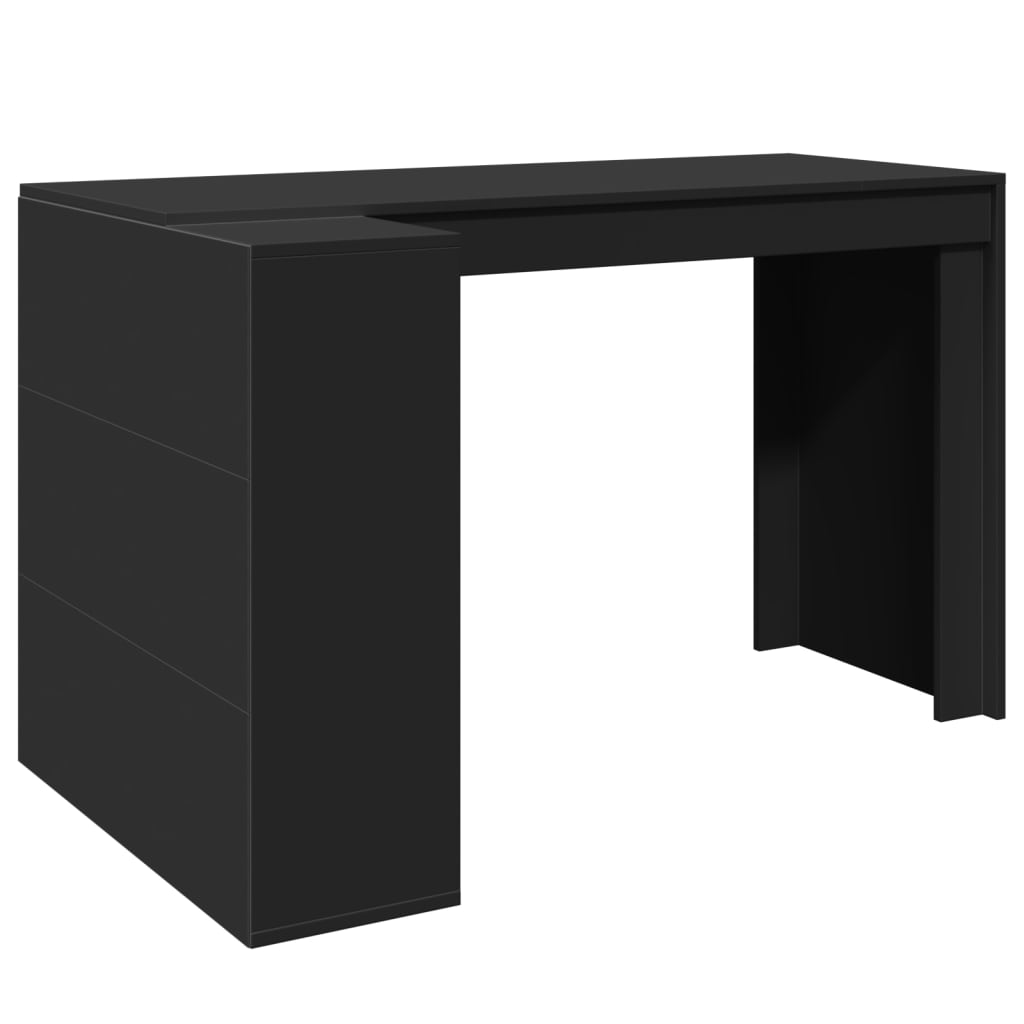 Bureau noir 123,5x73,5x75 cm en bois