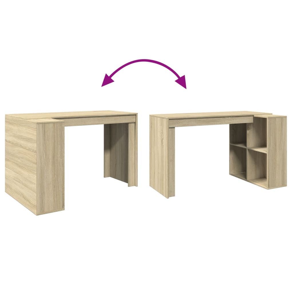 Schreibtisch Sonoma-Eiche 123,5x73,5x75 cm Holzwerkstoff