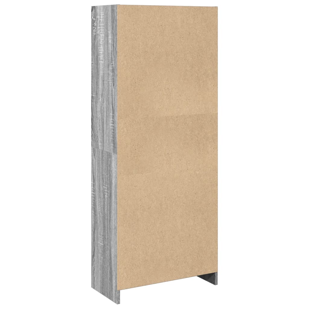 Bookshelf Gray Sonoma 57x28.5x141 cm Wood Material