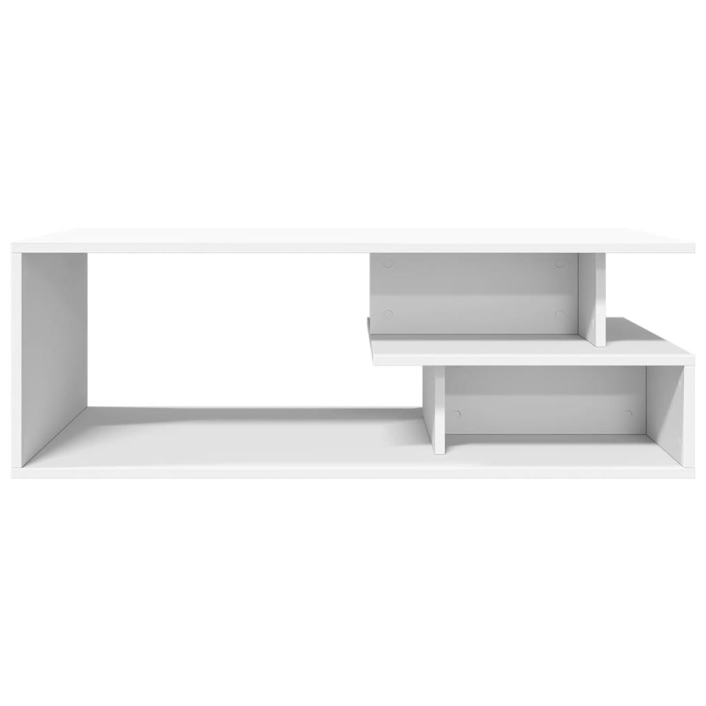 Table basse blanche 102x55x35 cm en bois