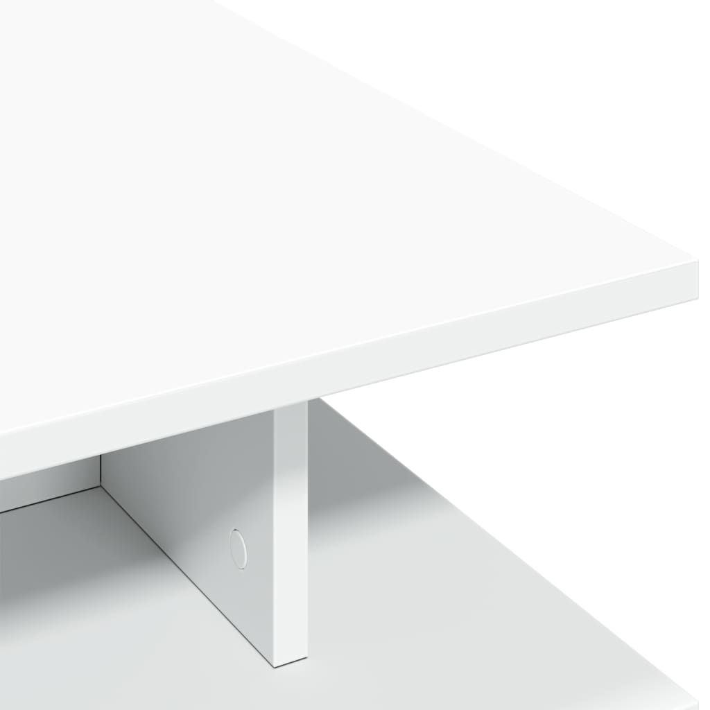 Table basse blanche 102x55x35 cm en bois