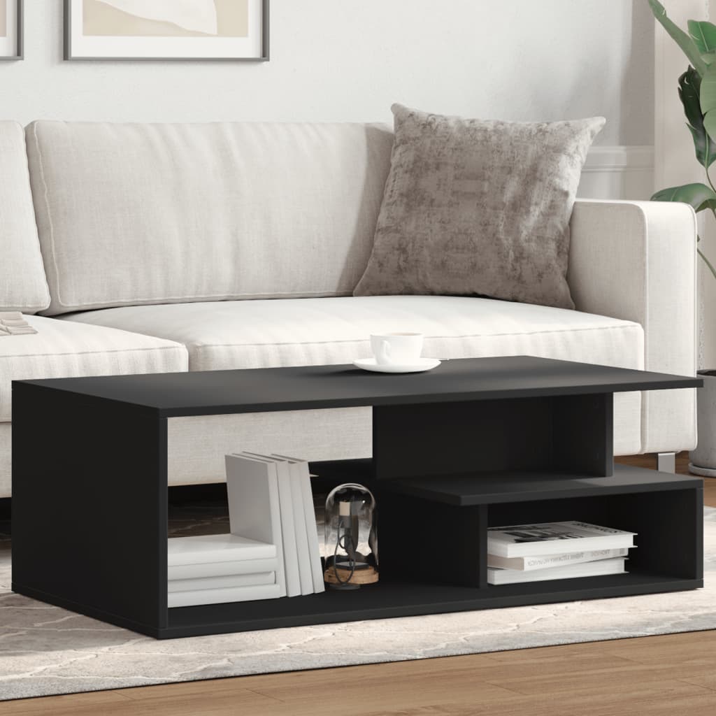 Coffee Table Black 102x55x35 cm Wood Material