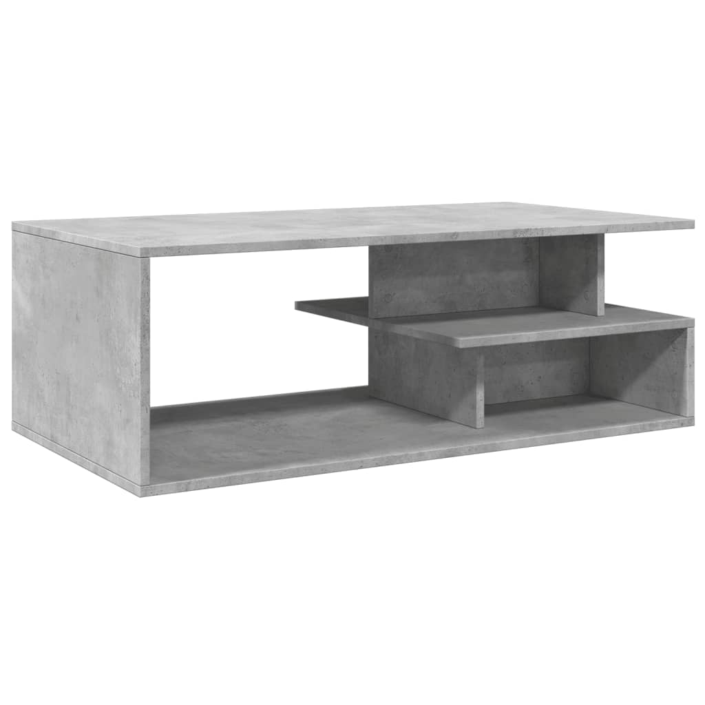 Table basse gris béton 102x55x35 cm en bois