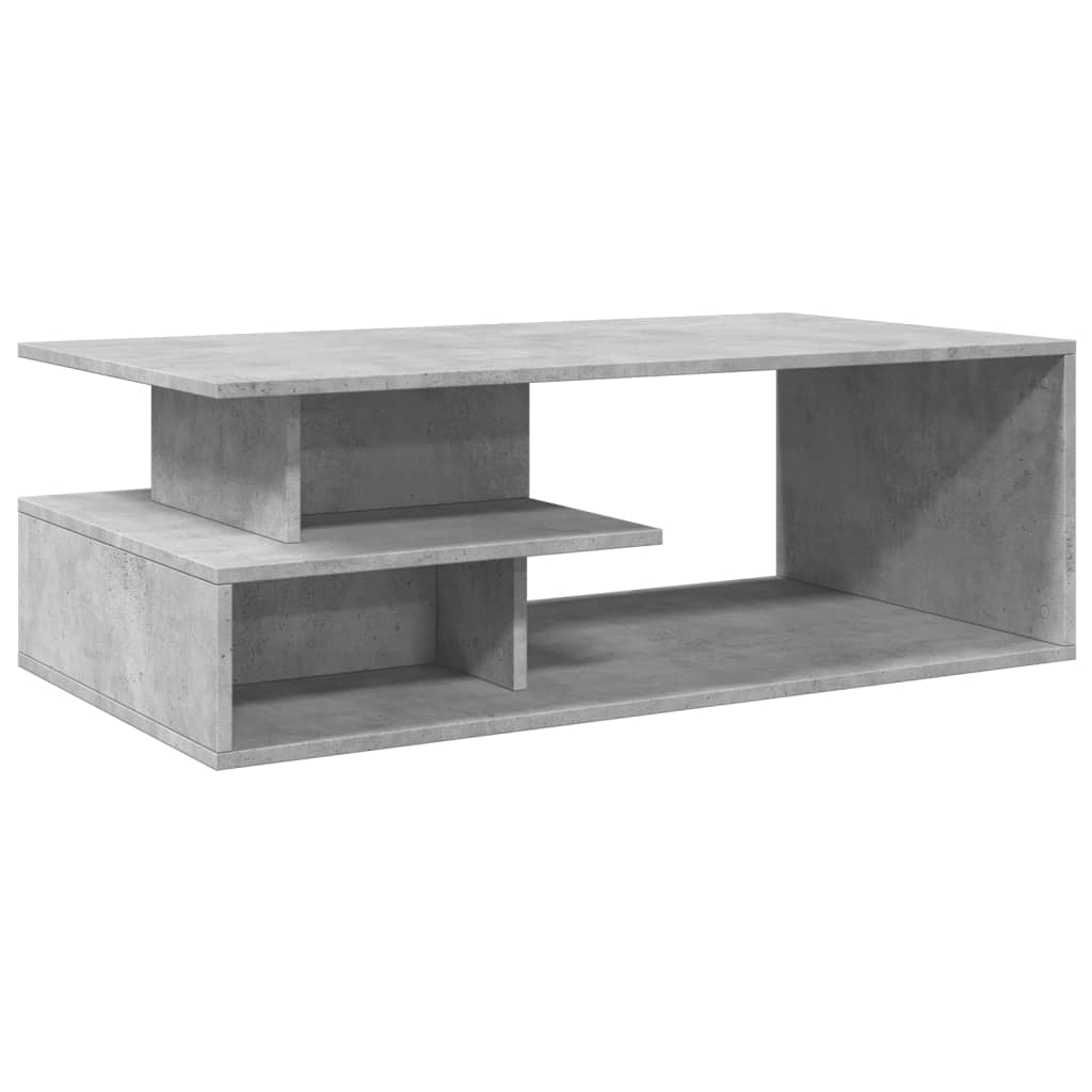 Table basse gris béton 102x55x35 cm en bois