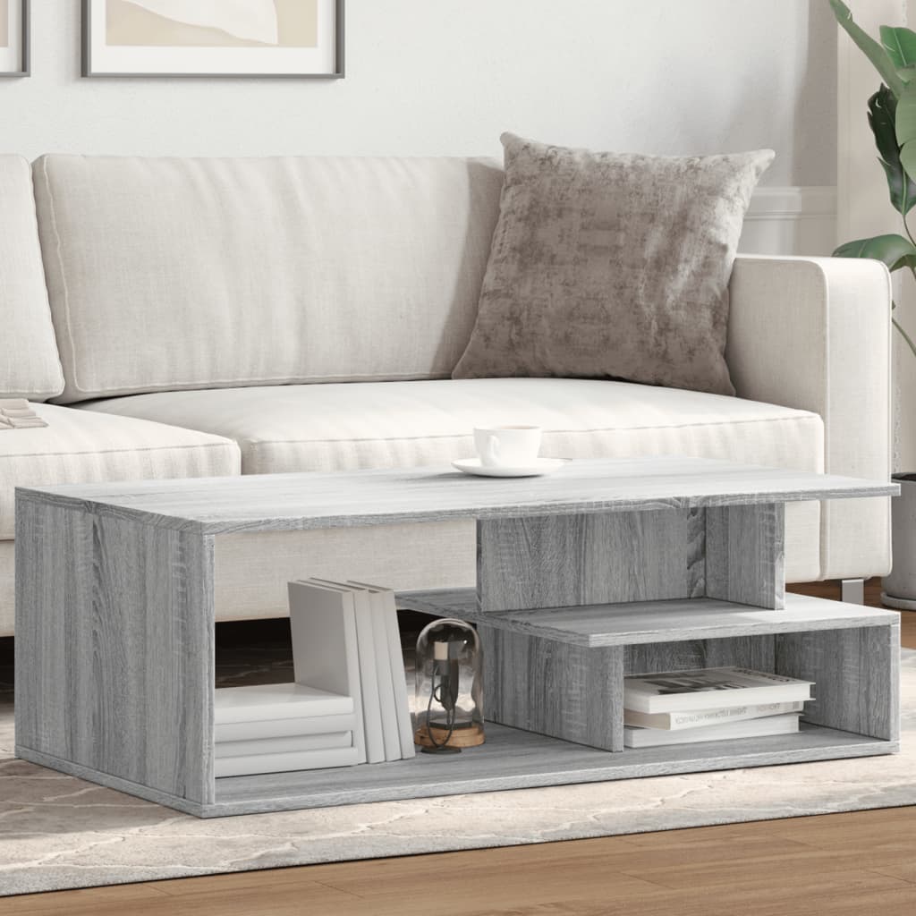 Table basse Sonoma grise 102x55x35 cm en bois